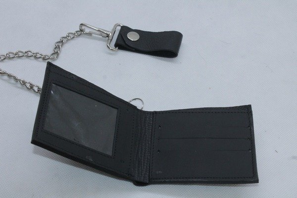 Cartera Biker 100% Piel con Cadena