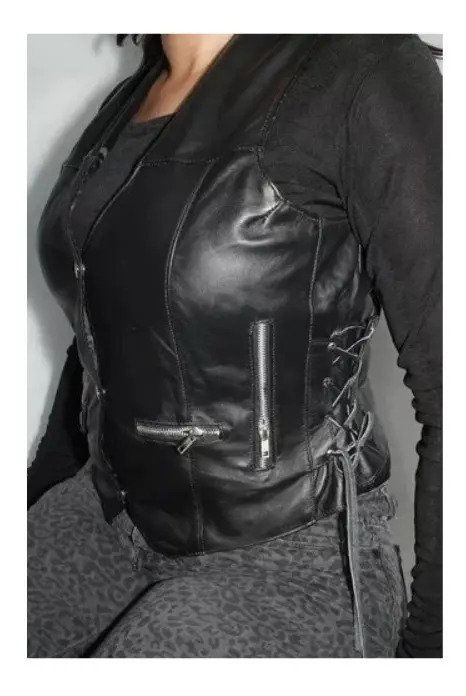 Chaleco Negro para Dama con Botones Ajustable