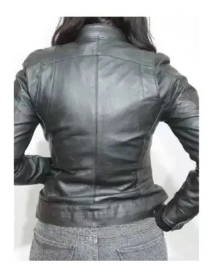 Chamarra de Piel 100% para Dama Negra