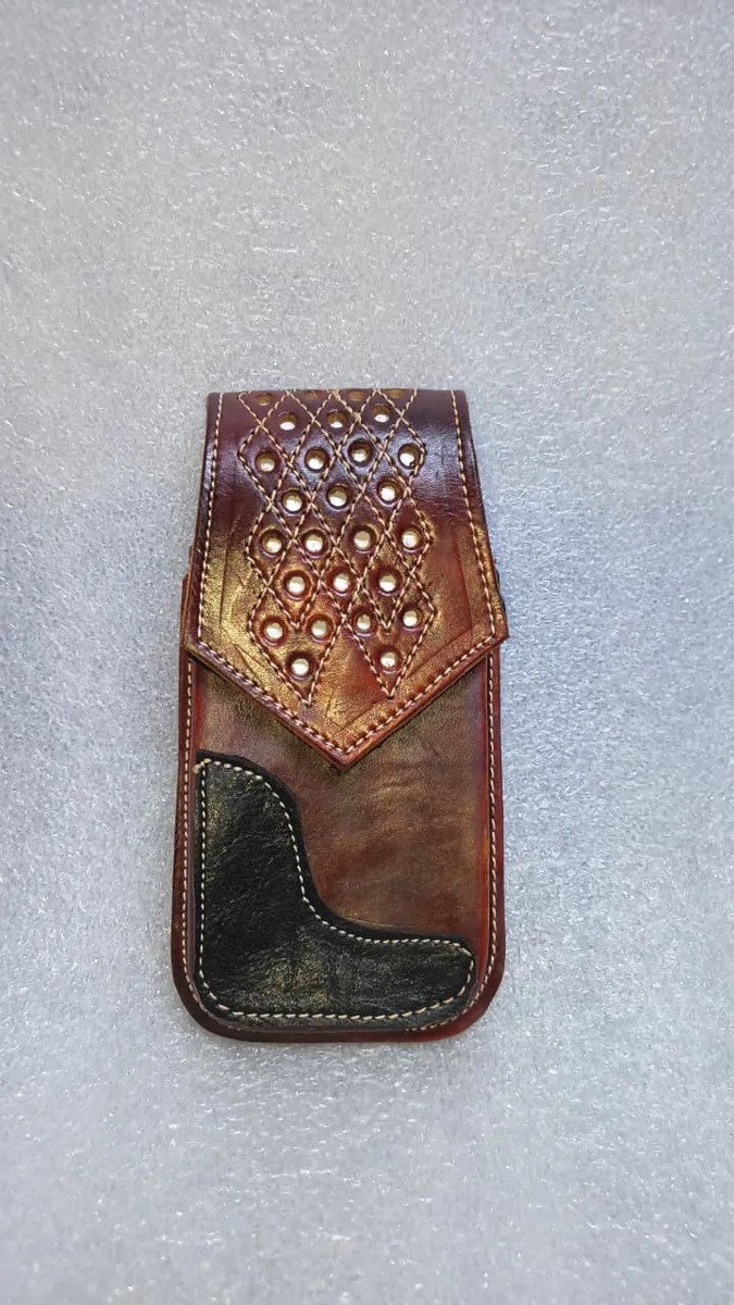 Funda Porta Celular de Piel – Nuevos Diseños - Boot - Cafe