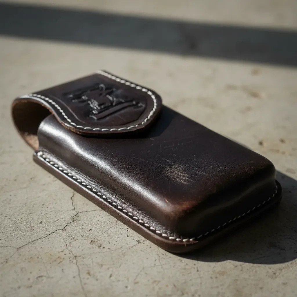 Funda Porta Celular de Piel – Nuevos Diseños - Cabezatoro - Negro
