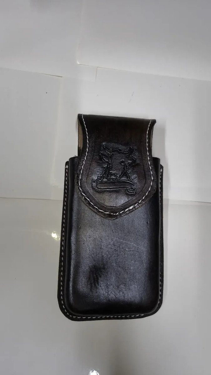 Funda Porta Celular de Piel – Nuevos Diseños - Cabezatoro - Negro