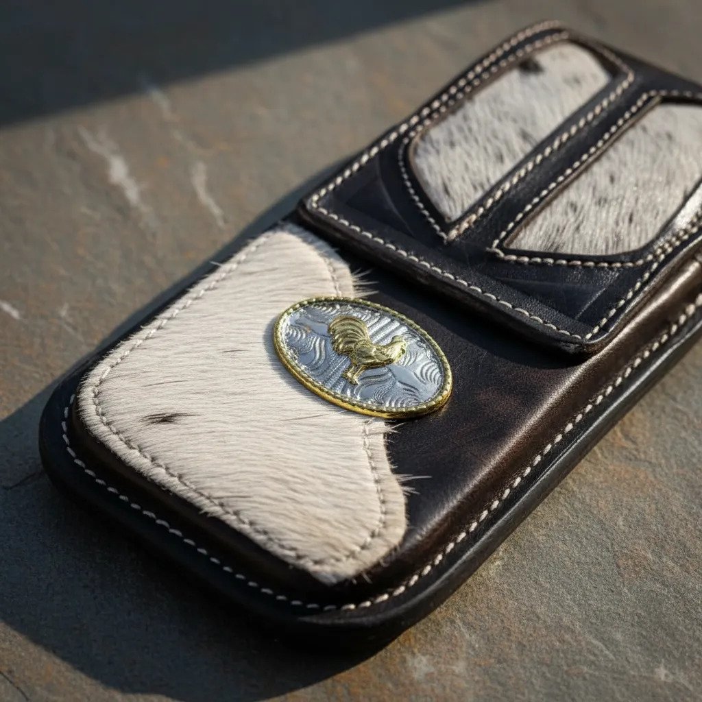 Funda Porta Celular de Piel – Nuevos Diseños - Gallov - Cafe oscuro