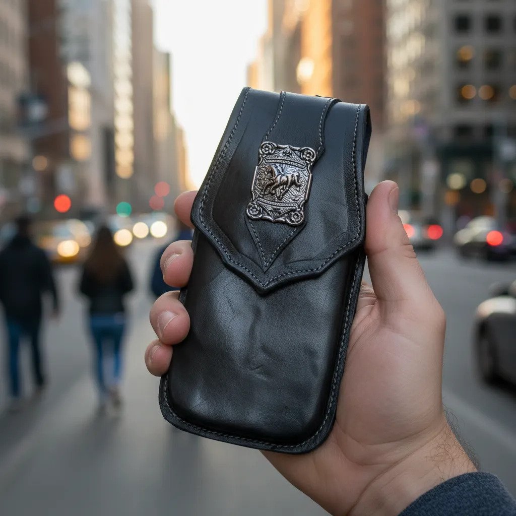 Funda Porta Celular de Piel – Nuevos Diseños - Horse - Negro