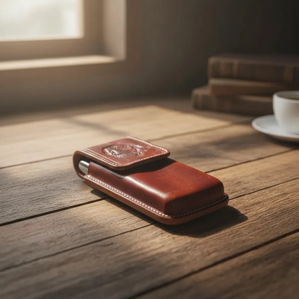 Funda Porta Celular de Piel – Nuevos Diseños - Hrro2 - Cafe