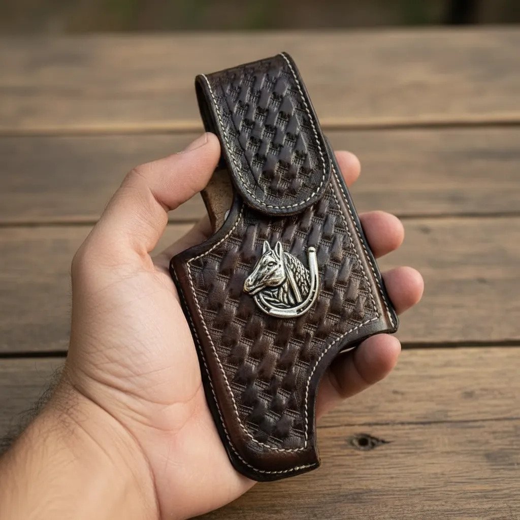 Funda Porta Celular de Piel – Nuevos Diseños - Hrs - Cafe