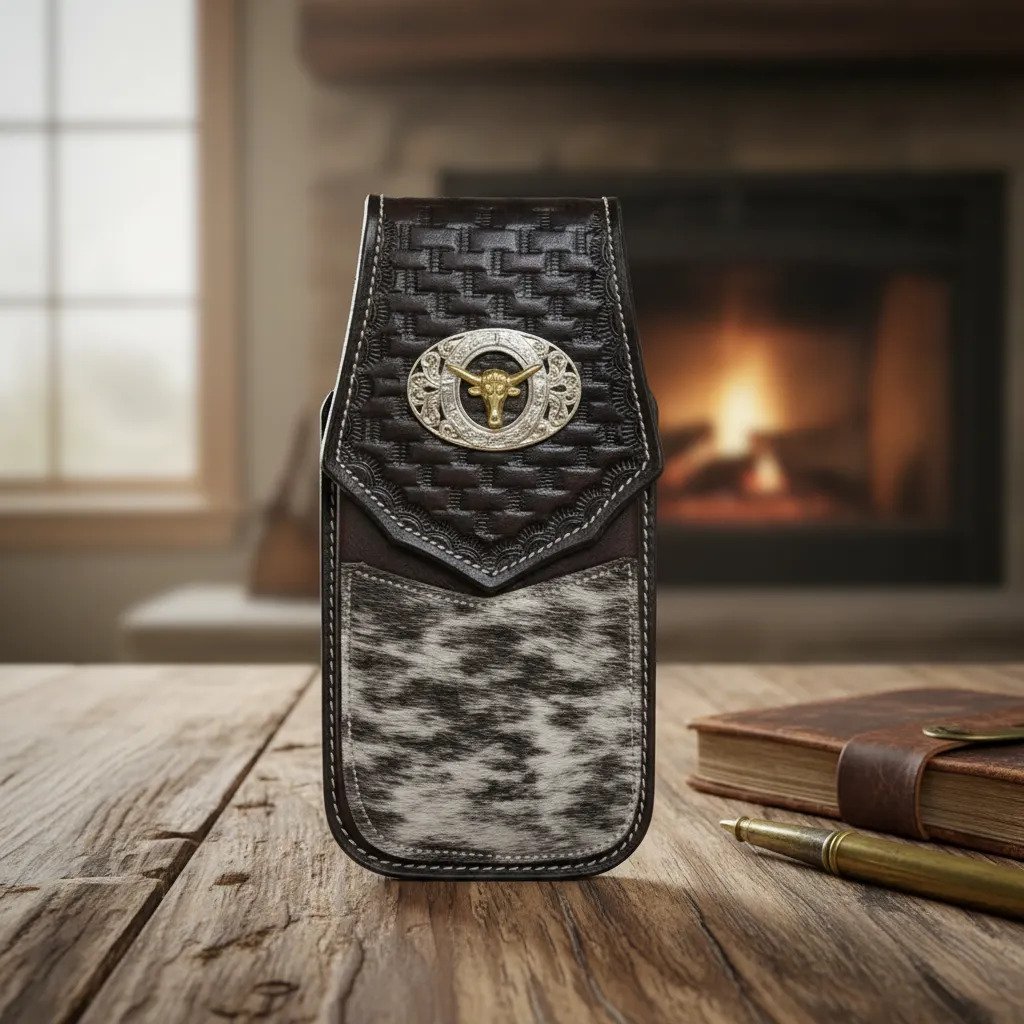 Funda Porta Celular de Piel – Nuevos Diseños - Boot - Cafe Torov - Negro