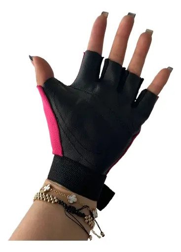 Guantes sin Dedos Las Kalaveras - CH (INFANTIL) / Fucsia