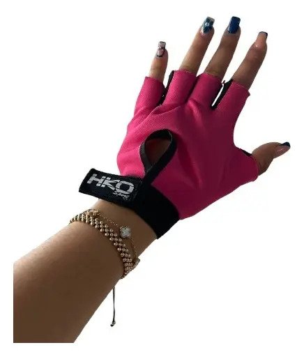Guantes sin Dedos Las Kalaveras - Fucsia / GRANDE