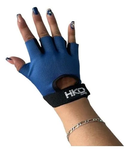 Guantes sin Dedos Las Kalaveras - MEDIANO / Azul