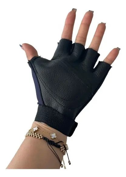 Guantes sin Dedos Las Kalaveras MEDIANO / Azul oscuro