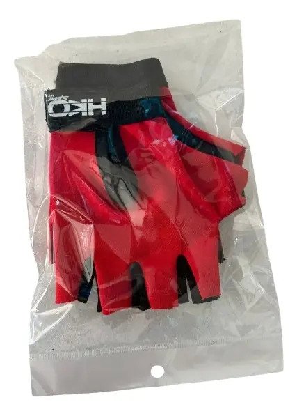 Guantes sin Dedos Las Kalaveras - Rojo / GRANDE