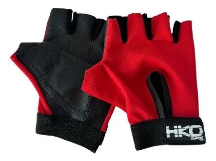 Guantes sin Dedos Las Kalaveras Rojo / MEDIANO