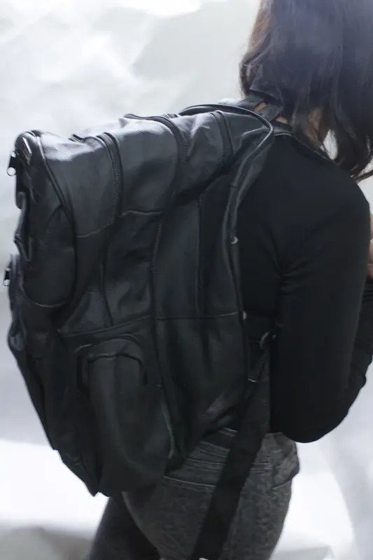 Mochila de Piel 100% Expandible