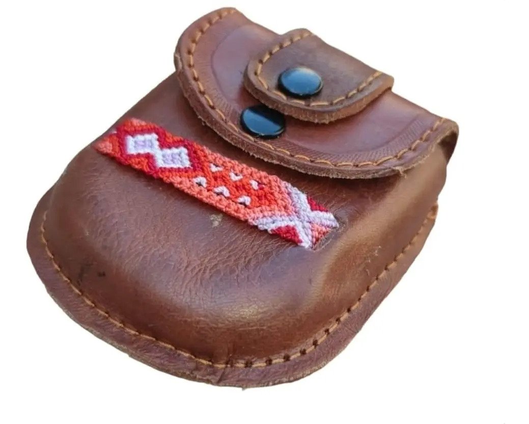 Monedero de Piel con Broche para Cinturón