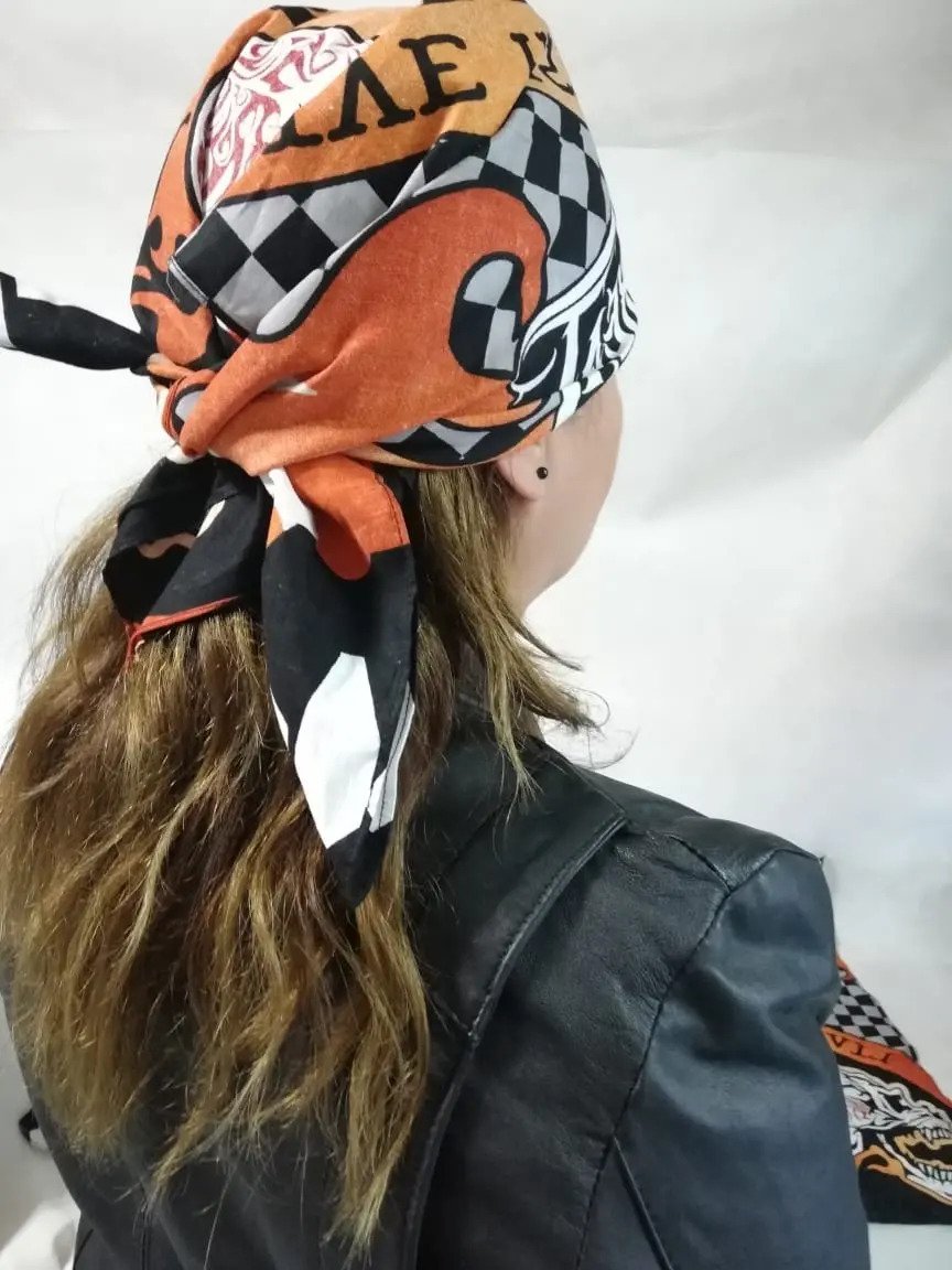 Paño Chopper Calavera Fuego