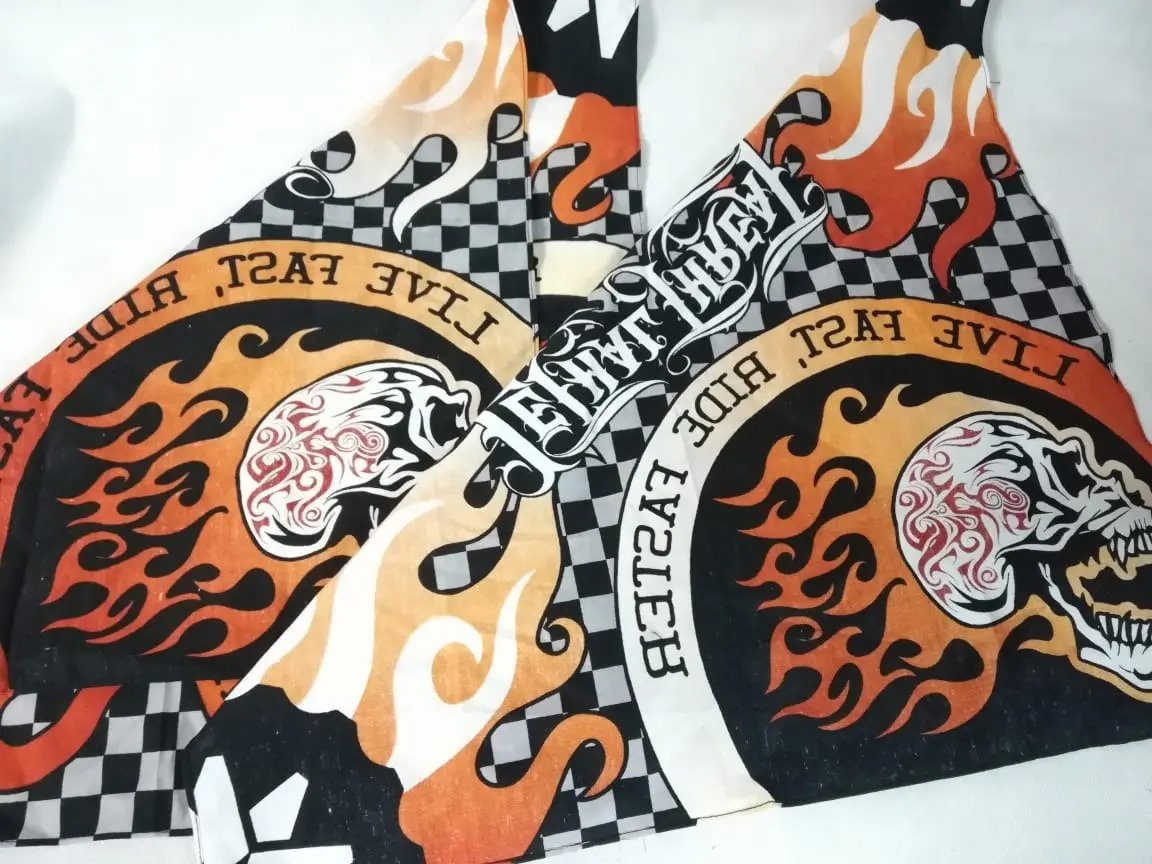 Paño Chopper Calavera Fuego