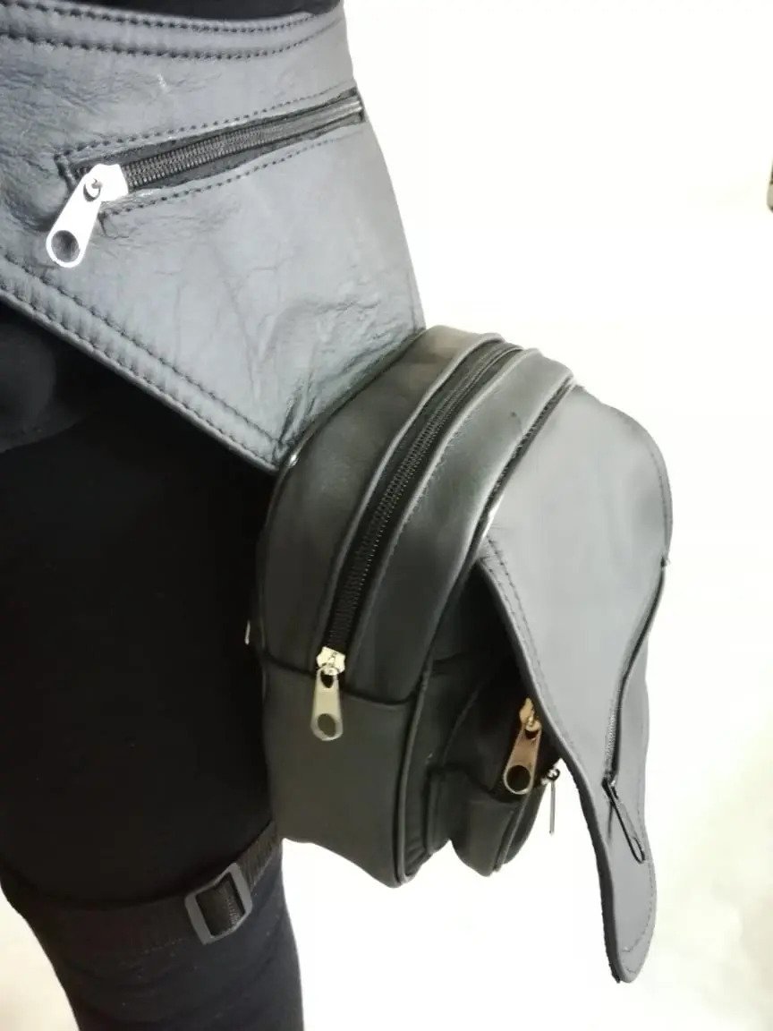 Piernera de Piel Equipada - Negro / Café Negro / Negro