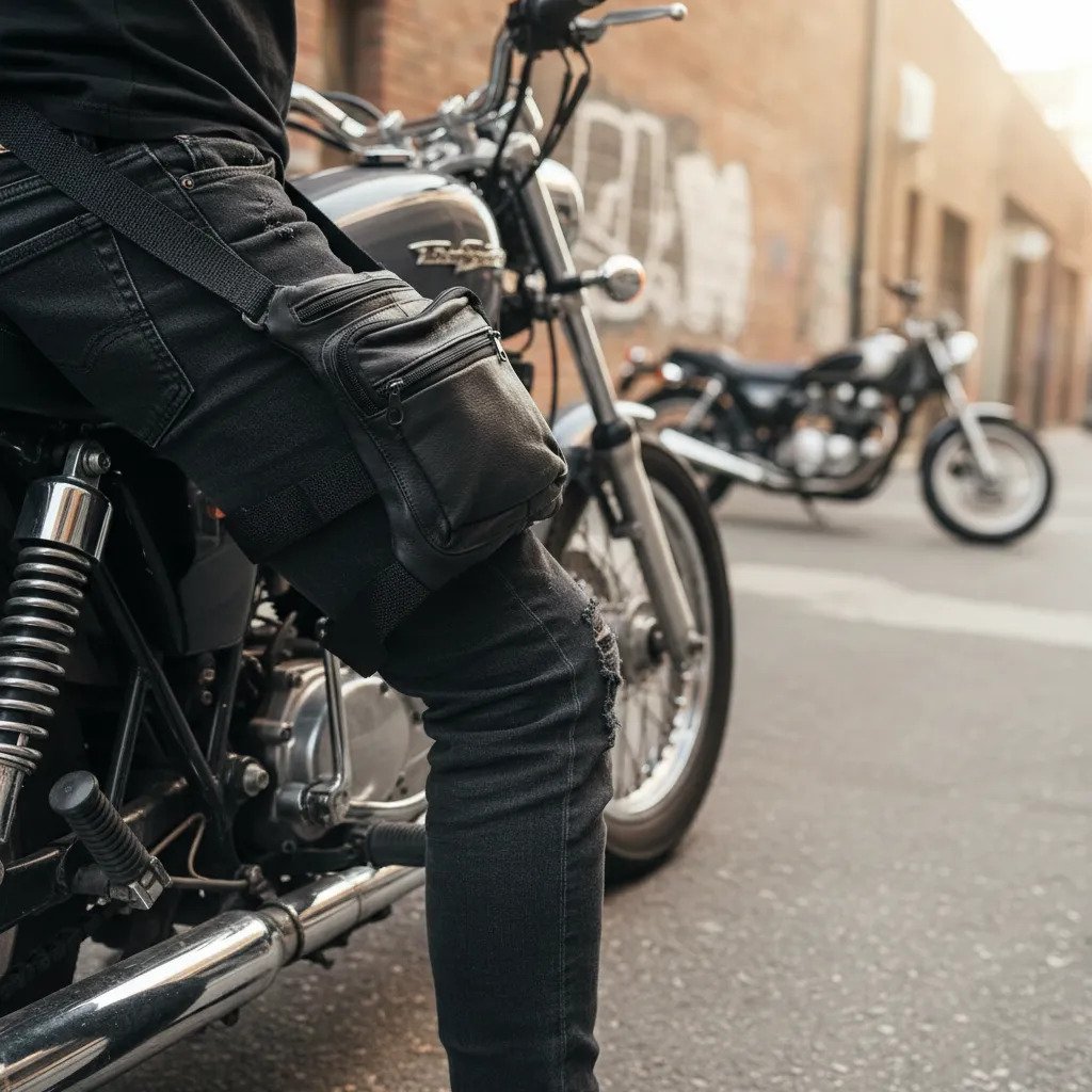 Piernera de Piel para Moto Las Kalaveras