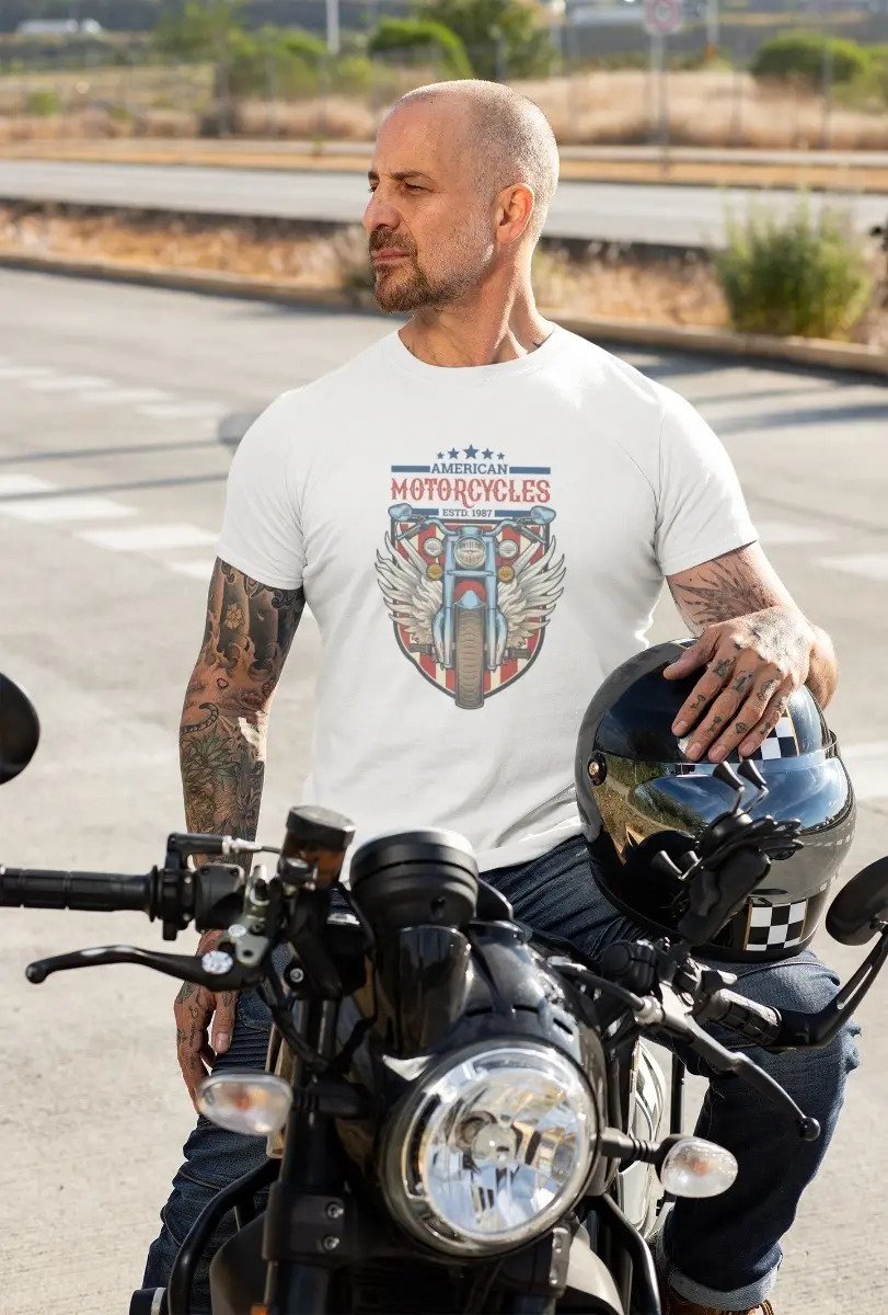 Playera Colección Motos Vintage - Bikers 1 · American Motorcycles