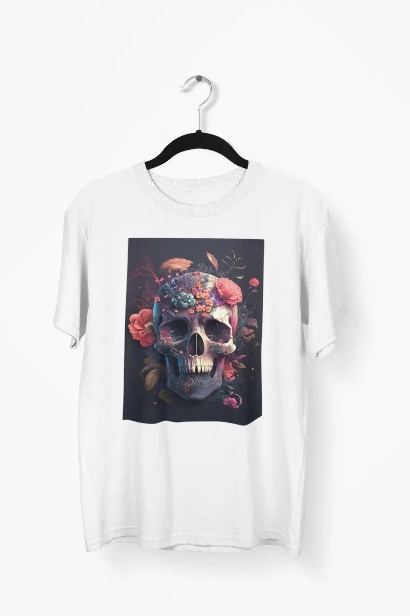 Playera Colección Calaveras - Cráneos Calavera Floral