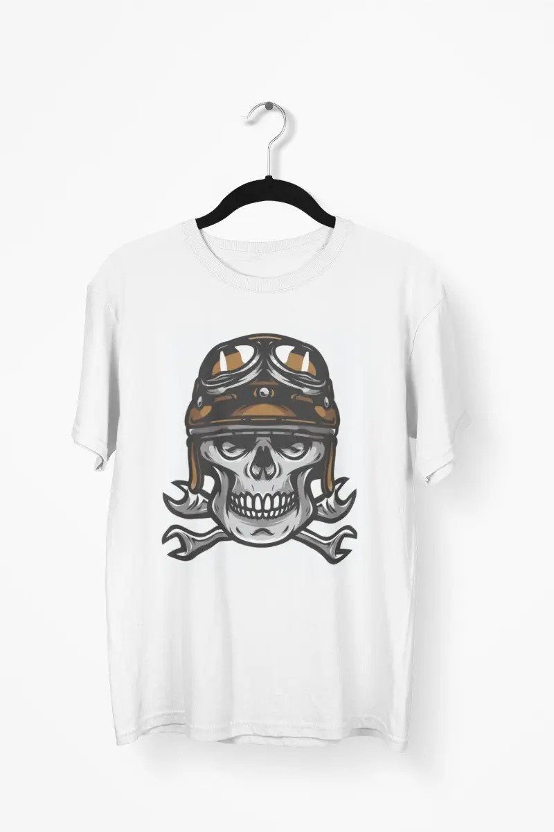 Playera Colección Calaveras Biker Calavera Piloto