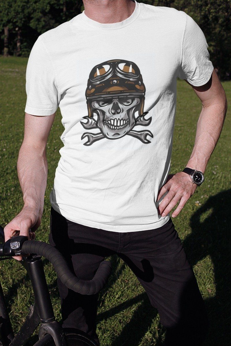 Playera Colección Calaveras Biker - Calavera Piloto
