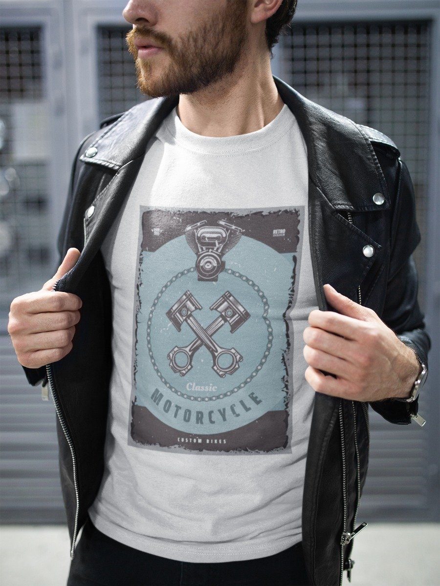 Playera Colección Motos Vintage - Moto 4 · Pistones
