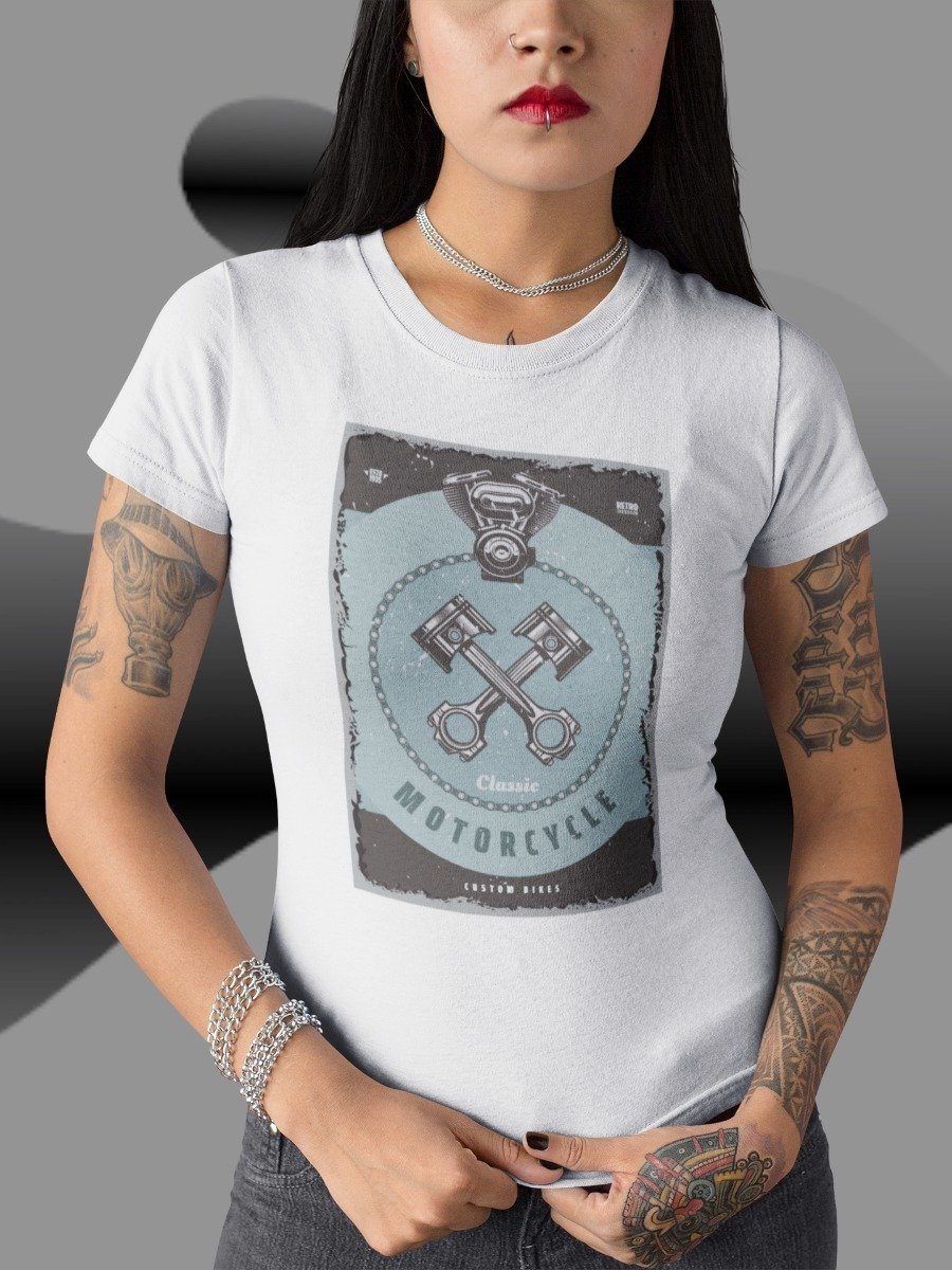 Playera Colección Motos Vintage - Moto 4 · Pistones