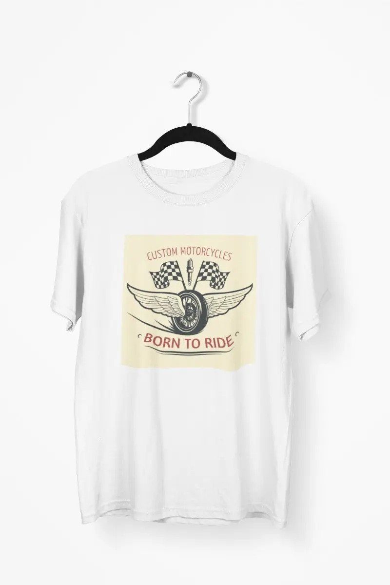 Playera Colección Motos Vintage Motor 4 · Born to Ride