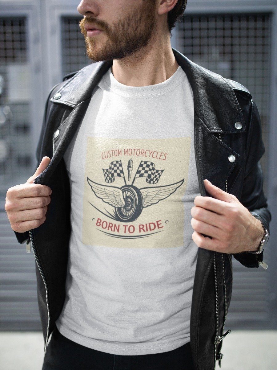 Playera Colección Motos Vintage - Motor 4 · Born to Ride