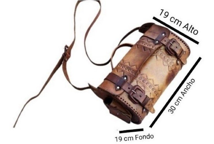 Portaherramientas Cilíndrico Artesanal de Vaqueta