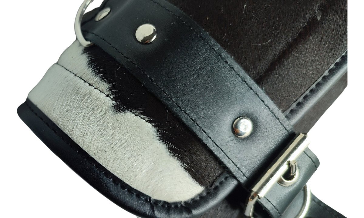 Portaherramientas de Piel de Vaca 25x15 cm - Negro con Bco