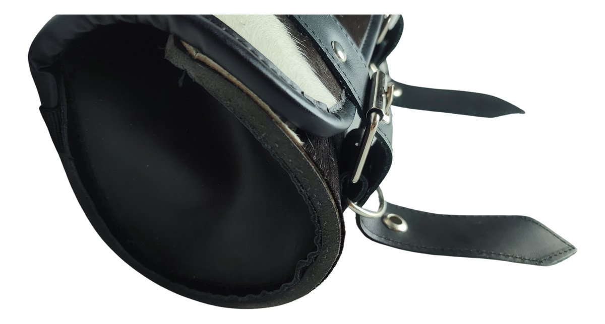 Portaherramientas de Piel de Vaca 25x15 cm - Negro con Bco