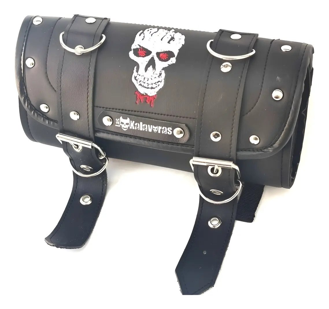 Portaherramientas Duro 25x15 cm con Sujetador Bordada calavera