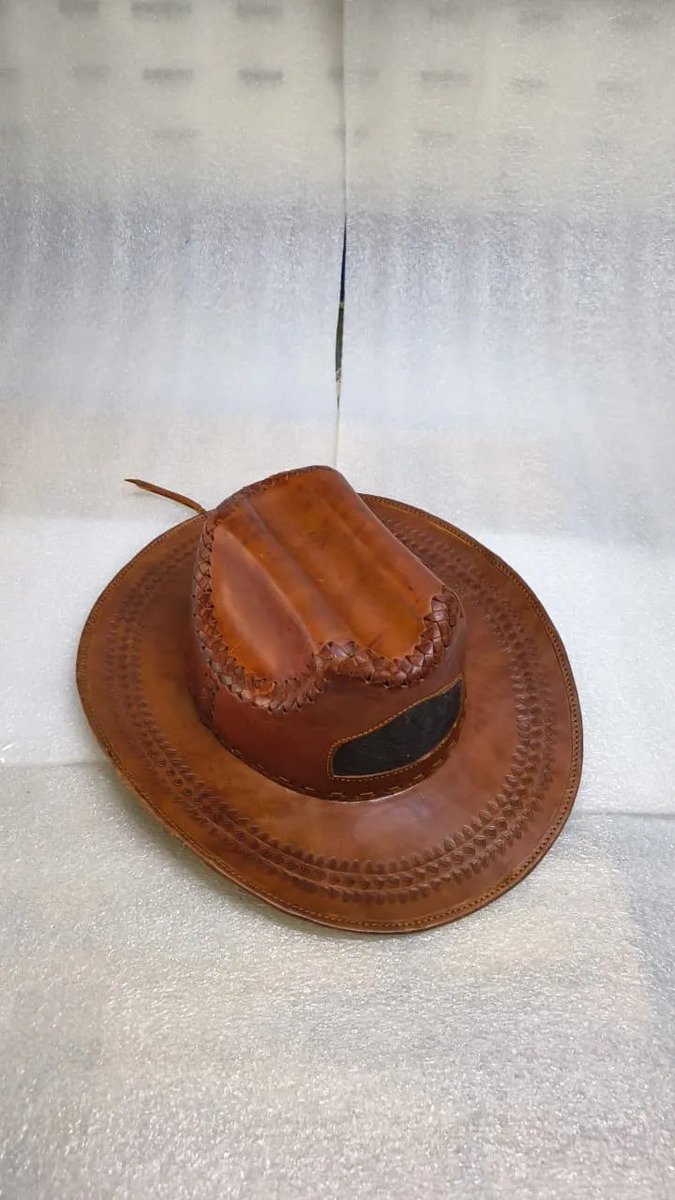 Sombrero de Piel de Res Artesanal - Piel Claro - Australiano