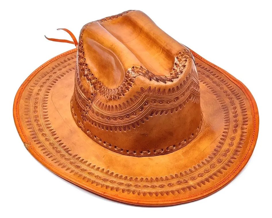 Sombrero Explorer Unisex 100% Piel Marrón / Mediano 58-60 cm