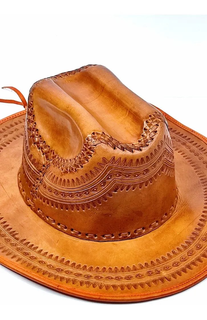Sombrero Explorer Unisex 100% Piel - Marrón / S 56-58