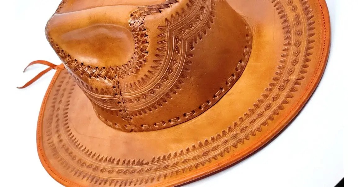 Sombrero Explorer Unisex 100% Piel - Marrón / S 56-58