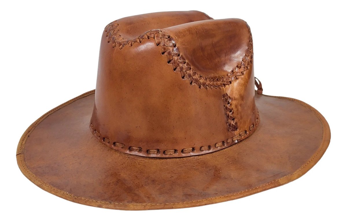 Sombrero Explorer Unisex 100% Piel - Cafe claro / M -58-60