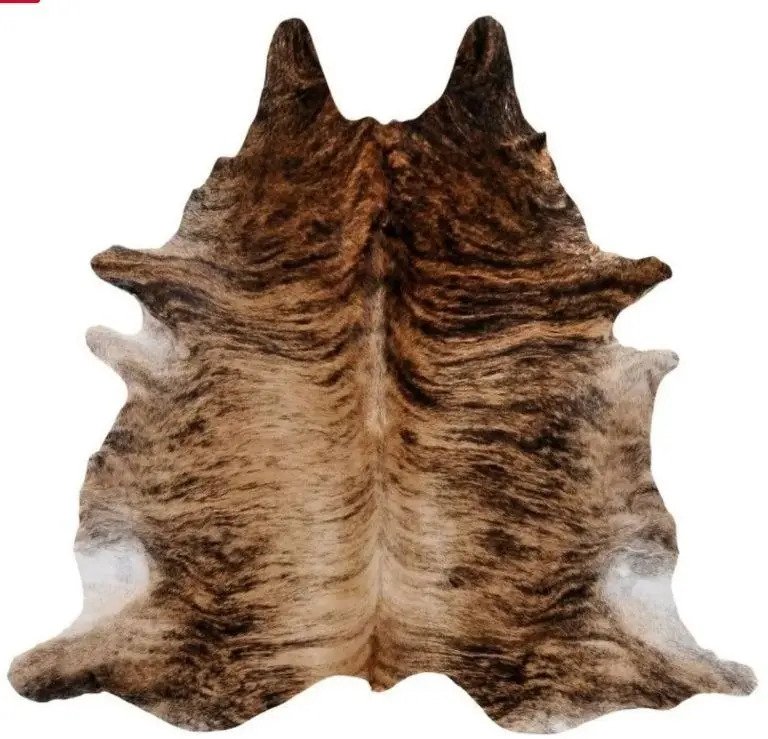 Tapete de Piel de Vaca Gigante Atigrado (2.2 x 1.8 m)