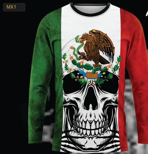 Playera Manga Larga Linea México