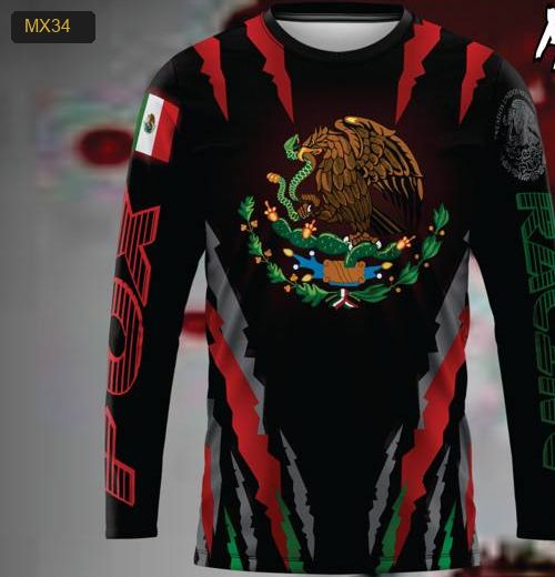 Playera Manga Larga Linea México Modelo MX34