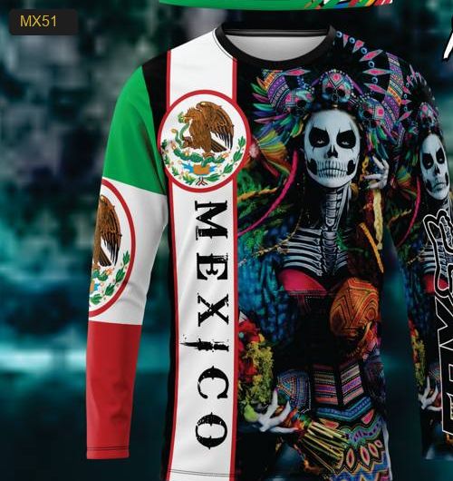 Playera Manga Larga Linea México Modelo MX51