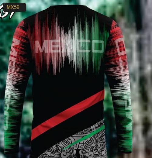 Playera Manga Larga Linea México - Modelo MX59