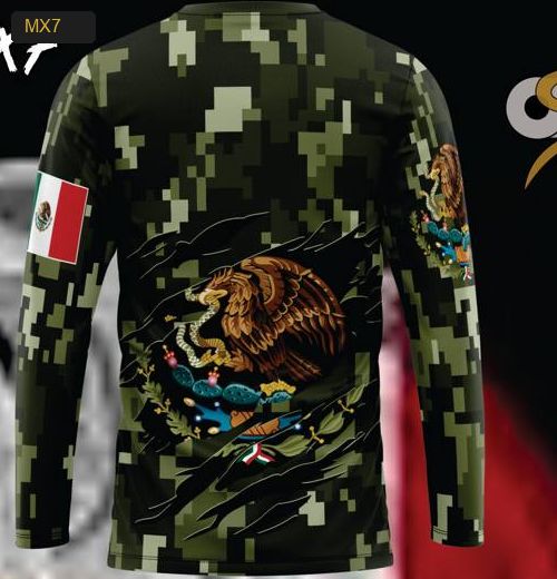 Playera Manga Larga Linea México - Modelo MX7