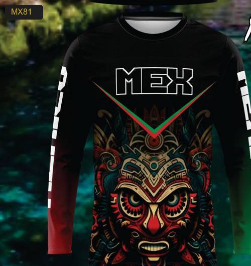 Playera Manga Larga Linea México Modelo MX81