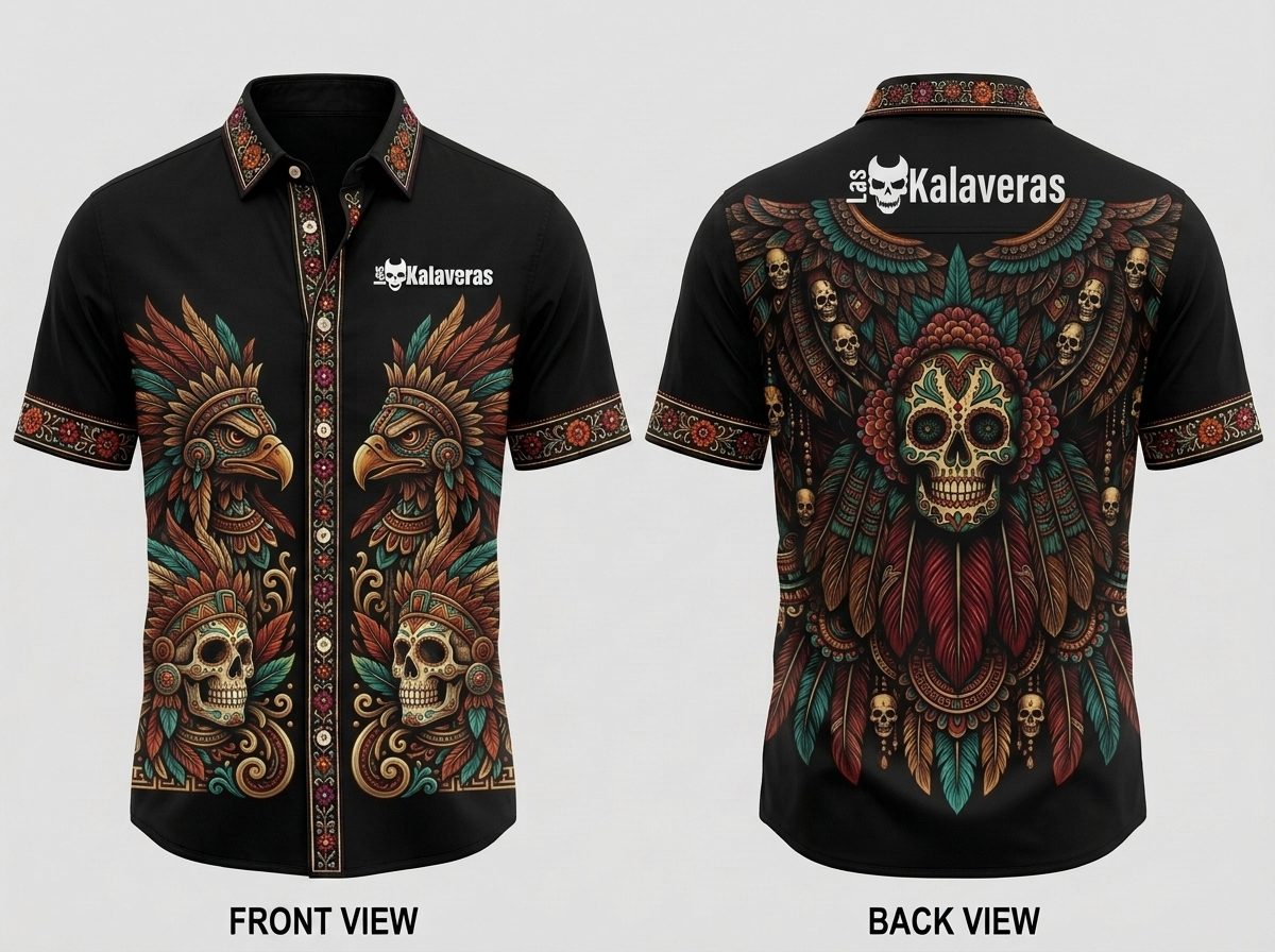 Camisa de Botones Manga Corta Animales Ancestrales