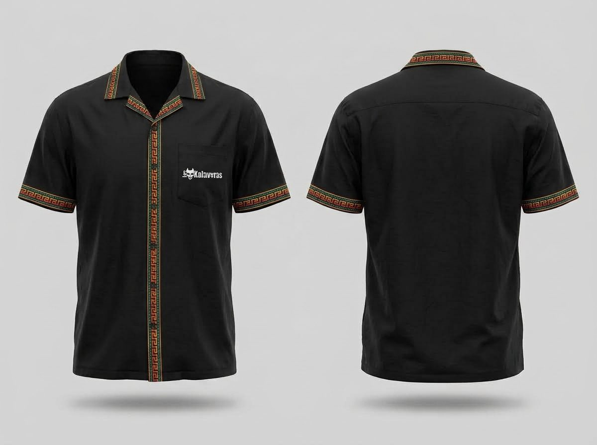 Camisa de Botones Manga Corta Animales Ancestrales Jaguar · Modesta