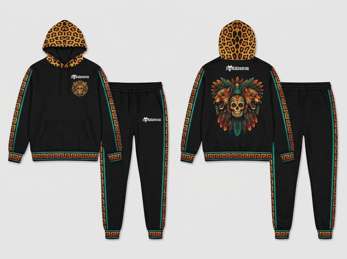 Conjunto Sudadera + Pants Animales Ancestrales - Búho · Modesto Jaguar · Mediano